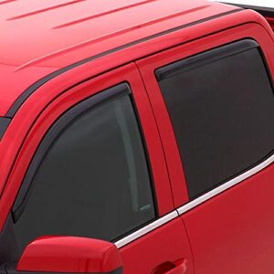 Auto Ventshade [AVS] In-Channel Ventvisor / Rain Guards | Smoke Color, 4 pc | 194761 | Fits 2007 - 2021 Toyota Tundra Double Cab