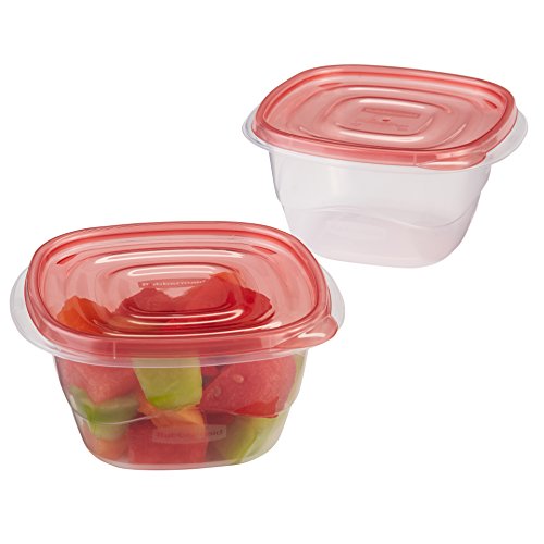 Rubbermaid TakeAlongs Deep Square Food Storage Containers, 5.3 Cup, 2 Count