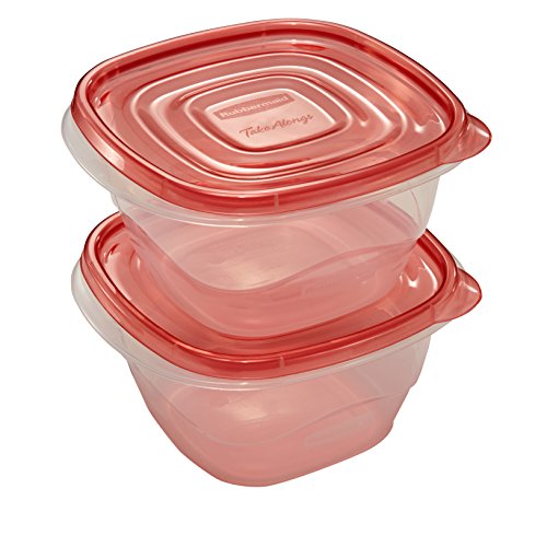 Rubbermaid TakeAlongs Deep Square Food Storage Containers, 5.3 Cup, 2 Count