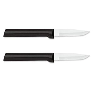 rada cutlery peeling paring knife, w202/2, black handle, pack of 2