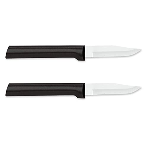 Rada Cutlery Peeling Paring Knife, W202/2, Black Handle, Pack of 2