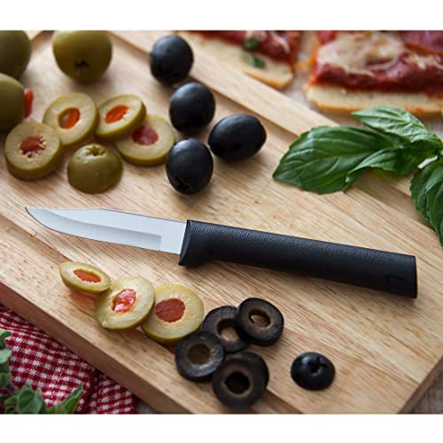 Rada Cutlery Peeling Paring Knife, W202/2, Black Handle, Pack of 2