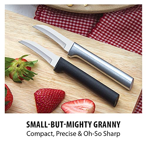 RADA Granny Paring Knife, Black Handle, Pack of 2