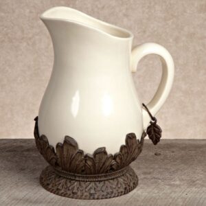 126 ounce pitcher w/metal base-cream – gg collection