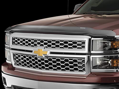 WeatherTech Custom Fit Stone & Bug Deflector for Chevrolet Silverado Crew Cab, Dark Smoke