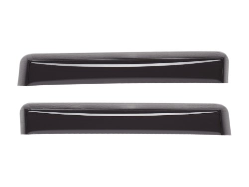 WeatherTech Custom Fit Rear Side Window Deflectors for Chevrolet Silverado Crew Cab, Dark Smoke - 83426