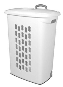 sterilite, white 12228003 hamper with handles and wheels, large