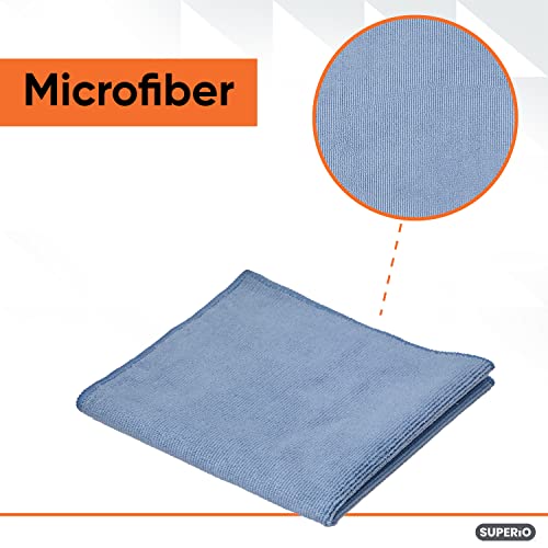 Superio Microfiber Cleaning Cloth 16x16 Highly Absorbent Cleaning Rags for House, Kitchen, Bathroom ,Car 3 Pack Multi Color Coded Multi-Purpose Streak-Free lint-Free Towels