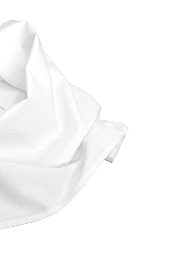 Aunt Martha's 28-Inch by 28-Inch Flour Sack Dish Towels, Premium 130 Thread Count, White, Set of 7