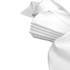 Aunt Martha's 28-Inch by 28-Inch Flour Sack Dish Towels, Premium 130 Thread Count, White, Set of 7