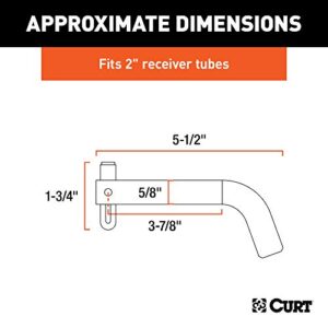 CURT 23582 Stainless Steel Swivel Trailer Hitch Pin, 5/8-Inch Diameter, Fits 2-Inch Receiver