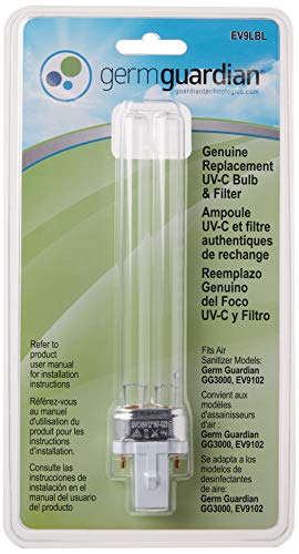 Guardian Technologies GermGuardian EV9LBL EV9LBL UV-C GENUINE Replacement Bulb and TiO2 Disc for UV-C Air Sanitizer, White
