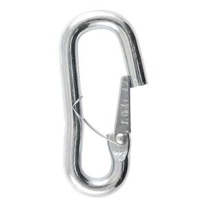 curt 81281 snap hook trailer safety chain hook carabiner clip, 9/16-inch diameter, 5,000 lbs