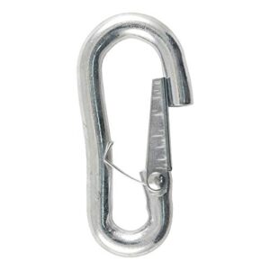 curt 81271 snap hook trailer safety chain hook carabiner clip, 7/16-inch diameter, 5,000 lbs