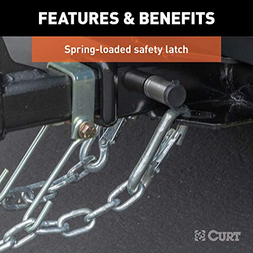 CURT 81261 Snap Hook Trailer Safety Chain Hook Carabiner Clip, 3/8-Inch Diameter, 2,000 lbs