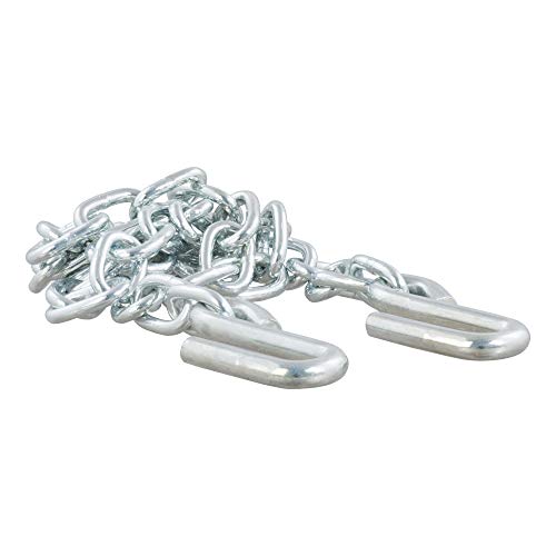 CURT 80011 48-Inch Trailer Safety Chain with 3/8-In S-Hooks, 2,000 lbs Break Strength