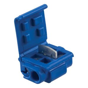 curt 59956 18-14 gauge blue scotch snap lock wire connectors with gel sealant, 100-pack