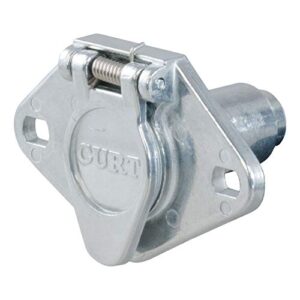 curt 58090 vehicle-side 6-pin round trailer wiring harness socket