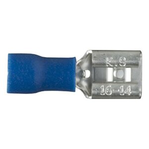 CURT 59592 16-14 Gauge Blue Vinyl-Insulated Female Wire Quick Connectors, 100-Pack