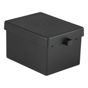 curt 52030 5-inch x 3-1/4-inch x 3-7/8-inch lockable breakaway battery case , black
