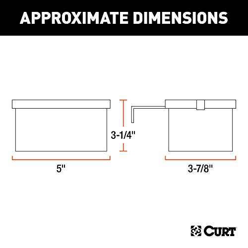 CURT 52029 5-Inch x 3-1/4-Inch x 3-7/8-Inch Lockable Breakaway Battery Case with Metal Bracket