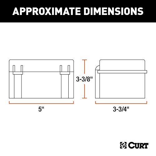 CURT 52027 5-Inch x 3-3/8-Inch x 3-3/4-Inch Watertight Trailer Breakaway Battery Case