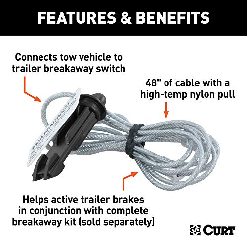 CURT 52020 Replacement Trailer Breakaway Switch Lanyard