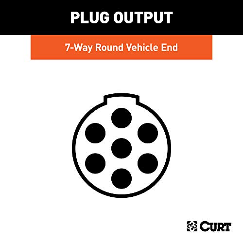 CURT 58170 Vehicle-Side 7-Pin Round Trailer Wiring Harness Socket