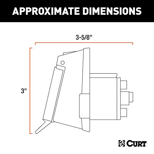 CURT 58170 Vehicle-Side 7-Pin Round Trailer Wiring Harness Socket