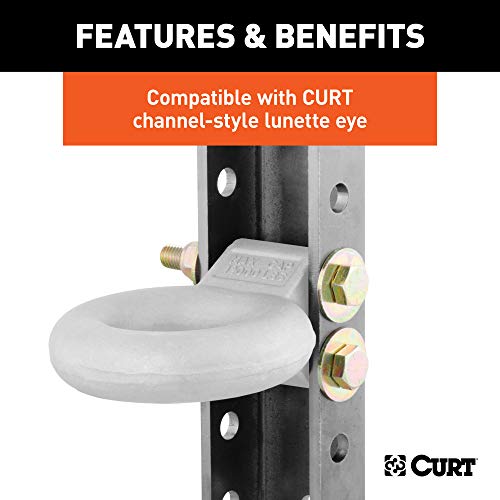 CURT 48650 Adjustable Lunette Ring or Coupler Channel 3-Inch ID x 11-3/4-Inch, 2-In Bolt Pattern