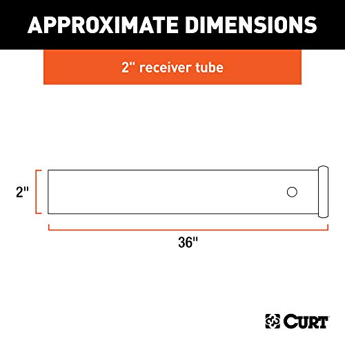 CURT 49360 2-Inch x 36-Inch Weld-On Raw Steel Trailer Hitch Receiver Tube