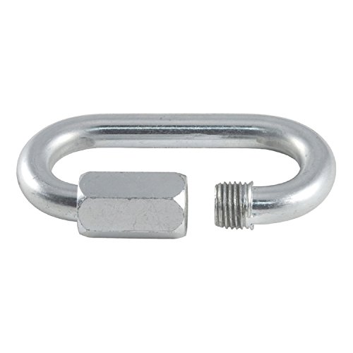 CURT 82611 Threaded Quick Link Trailer Safety Chain Hook Carabiner Clip, 1/4-Inch Diameter, 4,400 lbs Break Strength