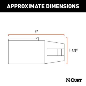 CURT 57261 7-Way RV Blade Vehicle-Side to 6-Way Round Trailer Wiring Adapter, Center Pin Auxiliary Power