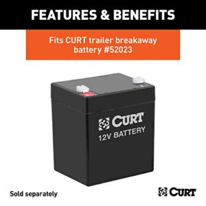 CURT 52090 5-7/8-Inch x 5-3/8-Inch x 3-1/2-Inch Lockable Trailer Breakaway Battery Case