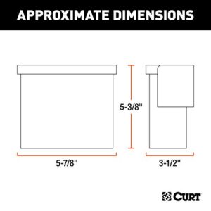 CURT 52090 5-7/8-Inch x 5-3/8-Inch x 3-1/2-Inch Lockable Trailer Breakaway Battery Case