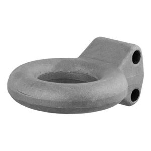 CURT 48600 Raw Steel Pintle Hitch Lunette Ring 3-Inch ID, 12,000 lbs, Channel Mount Required