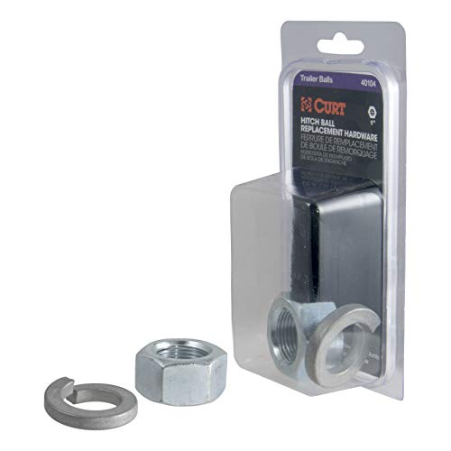 CURT 40104 Replacement Trailer Hitch Ball Nut and Washer for 1-Inch Shank