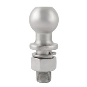 CURT 40081 Stainless Steel Trailer Hitch Ball, 3,500 lbs, 1-7/8-Inch Diameter, 1 x 2-1/8-Inch Shank