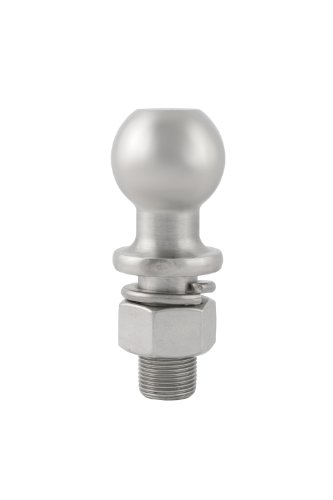 CURT 40081 Stainless Steel Trailer Hitch Ball, 3,500 lbs, 1-7/8-Inch Diameter, 1 x 2-1/8-Inch Shank