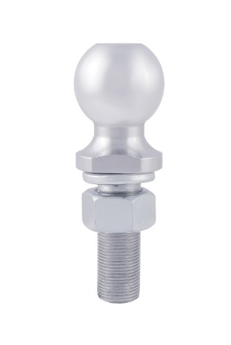 CURT 40074 Chrome Trailer Hitch Ball, 6,000 lbs, 2-Inch Diameter, 1 x 3-Inch Shank , White