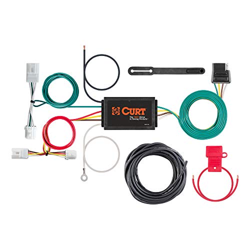 CURT 56033 Vehicle-Side Custom 4-Pin Trailer Wiring Harness, Fits Select Infiniti G25, G35, G37, Q60, Nissan Rogue