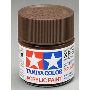tamiya 81368 acrylic xf68 nato brown 3/4 oz