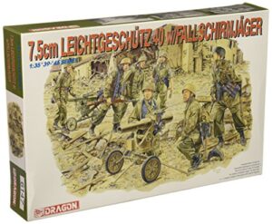 dragon models leichtgeschutzw 40 w/crew model kit (1/35 scale), 7.5cm