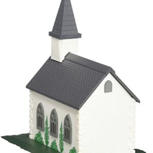 Bachmann Trains - PLASTICVILLE U.S.A. BUILT-UP BUILDING - COUNTRY CHURCH - N Scale , White