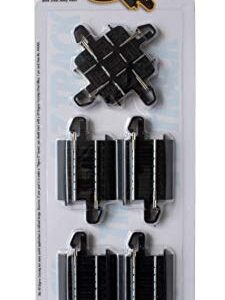 Bachmann Trains - Snap-Fit E-Z TRACK 90 DEGREE CROSSING (1/card) - STEEL ALLOY Rail With Black Roadbed - HO Scale