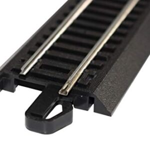 Bachmann Trains - Snap-Fit E-Z TRACK 90 DEGREE CROSSING (1/card) - STEEL ALLOY Rail With Black Roadbed - HO Scale