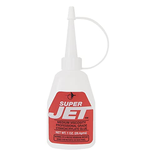 Jet Glue Super Jet - Medium Thickness Industrial Strength CA Glue - Forms Strong Bonds With Just Anything - General Purpose Cyanoacrylate Glue