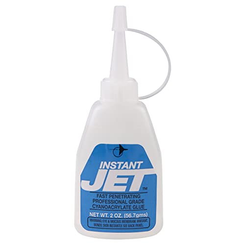 Instant Jet Glue - Long Lasting CA Glue - Fast Action Multipurpose Glue - Penetrates Porous Materials and Increases Impact Resistance