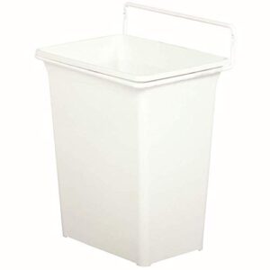 knape & vogt white 13 in. h x 10 in. w x 7 in. d plastic in-cabinet door mount trash can