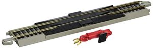 bachmann trains – snap-fit e-z track 9” straight terminal rerailer w/wire (1/card) – nickel silver rail with gray roadbed – ho scale